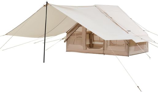 VEVOR 8-12 Person Inflatable Camping Tent – 4 Season Glamping, Skylights, Stove Jack