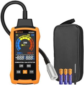 Neoteck Natural Gas Detector Gas Leak Detector with 12” Gooseneck Combustible Gas Detector with Audible & Visual Alarm Test Methane Propane Gasoline Natural Gas for Gas Pipeline Gas Stove and RV