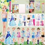 PainZieteg Magnetic Dress Up Dolls, Magnetic Princess Dress Up Paper Dolls, Magnetic Dress Up Dolls for Girls Ages 4-7 Learning Created Imagine Set Birthday Gift (Lea)