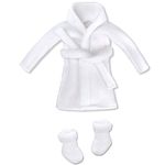 E-TING Santa Clothing Bathrobe Christmas Accessories for elf Doll (Whtie Bathrobe)