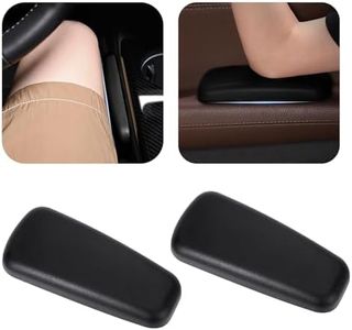 2PCS Car Armrest Pads, Soft Leather Elbow Rest Cushions for Comfortable Support, Universal Fit for Cars, SUVs, and Trucks (Black)