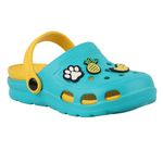 Welcome Unisex Aqua Yellow 8 Kids UK (K Sports Clogs)