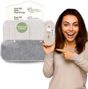 Natissy Reusable Panty Liners Wingless for Women and Teens, Washable, Soft, Breathable, Skin-Friendly and Reusable Organic Cotton Cloth Liners - 7-Pack Medium - Made in EU