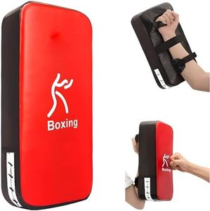 LuiceABC One Karate Taekwondo Boxing Kick Punch Adjustable Soft Shield Durable Training Pad for Boxing, Training and Protecting Your Palm, Wrist and Decreasing The Shock (Red)