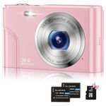 Baby Camera for Kids, Teens, and Adults - 1080P 48MP With 32GB SD Card, 2.4 Inch Screen, 16X Zoom, Compact Mini Camera (Pink)