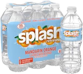 Splash Refresher Mandarin Orange Flavored Water, 16.9 Fl Oz, Plastic Bottle, Pack of 6