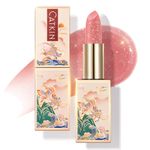 CATKIN Lip Balm Color Tinted Glitter Shimery Lipstick Ultra Hydrating Lip Moistrurizer Chapstick with Vitamin E Nourishing For Cracked & Dry Lips 0.12 oz C10 Venus - Peach Pink