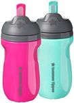 Tommee Tippee Insulated Straw Toddler Tumbler Cup – 12+ months, 2 Count (Pack of 1)