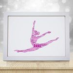 Personalised Gymnast Word Art Print - A5, A4 Prints & Framed