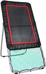 Kapler Folding Lacrosse Rebounder for Backyard - 8x4FT Bounce Back Net with Heavy-Duty Steel Frame & 3 Rebound Angles - Perfect for Lax Baseball Volleyball & Soccer Practice
