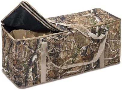 Quovexa Decoy Bag, 12 Slot Duck Decoy Bag, Large Duck Decoy Bags with Bottom Drains, Waterfowl Blind Bag with Zipper Top, Duck Hunting Accessories with Padded Shoulder Strap, Slotted Hunting Bag