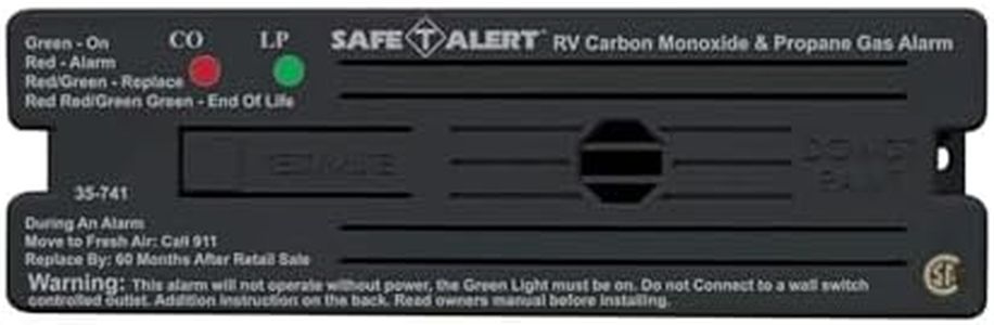 Safe T Alert 35 Series Dual LP/CO Alarm - Propane and Carbon Monoxide Alarm - Surface Mount, Black - 35-741-BL