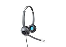 Cisco Headset 522, Wired Dual On-Ear 3.5mm Headset with USB-A Adapter, Charcoal, 2-Year Limited Liability Warranty (CP-HS-W-522-USB=)