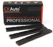 CKAuto 1oz, Black Adhesive Stick on Wheel Weights, Easy Peel, 72 oz/Box, US Quality (72pcs)