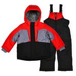 Arctic Quest Infant & Toddler Boys Ski Jacket and Snowbib Snowsuit Set, Bold Red, 18 Months