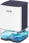 ToLife Dehumidifiers for Home 30 OZ Water Tank with Auto-Off, Portable Small Dehumidifier for Room,Bathroom,Bedroom,RV, Closet 500 sq.ft,7 Colors LED Light, White &Blue, TZ-C1