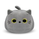 MUFEIRUO 8in Grey Cat Stuffed Animals,Grey Cat Plush Toy,Cute Grey Cat Kitten Plushie for Boys Girls,Kawaii Cat Plush for Cat Lovers,Gift for Boys Girls Kids