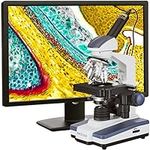 AmScope - 40X-2500X LED Digital Monocular Compound Microscope w 3D Stage +1.3MP USB Imager