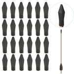 ZEACCT 24 Pieces of Soft Rubber Arrows, Archery Rubber Target Heads, Outdoor Practice Rubber Arrows, Rubber Safety Arrows, Sports Shooting Soft Rubber Target Heads (Black)