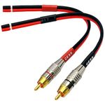 CESS-064-1f Speaker Cables to RCA Plugs Adapter, 2-Channel (1 Foot)