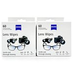 Zeiss Pre-Moistened Lens Cleaning Wipes 6 x 5-Inches, 2 Pack (60 count)