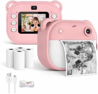 Camlet Instant Print Camera 48MP | Photo & Video, Creative Game for Kids Mini LED Digital 1080P HD Display | Long Lasting Battery Life, Ideal Gift for Birthday, Boys & Girls (3 Rolls)