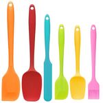 Silicone Spatula, 6 Pcs Heat Resistant Spatulas for Cooking, BPA Free Non Stick Rubber Spatula Set, Food Grade Spatula Kitchen Utensils for Baking, Frying, Cooking and Mixing