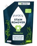 Puracy Laundry Stain Remover 48 fl oz (1418ml) - Free & Clear Enzyme Cleaner - Baby Stain Remover Spot Cleaner, Stain Remover Furniture - Plant-Based Spot Remover, Grease Oil Stain Remover for Clothes