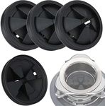 4 Packs Garbage Disposal Splash Guard 3 3/8 Inch Sink Baffle Garbage Disposal Rubber Drain Insert Food Waste Disposal Replacement Splash Guard, Black