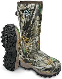 Obcursco 400g Insulation Rubber Hunting Boots for Men, Insulated Waterproof 6mm Neoprene Boot for Hunting (Camo), Camo, 7