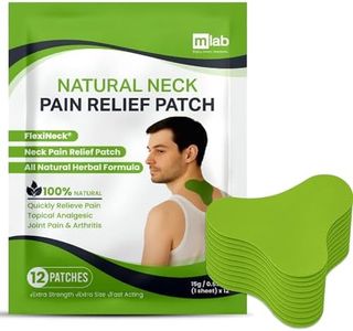 FlexiNeck Herbal Neck Patches - Natural Wellness Adhesive Patch for Tension, Soreness, Strain, Stiffness, Discomfort - Plant-Based Maximum Strength Warming Pads Provide 8 Hours of Relief - 12 Pack