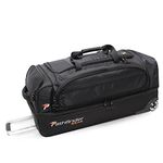 Pathfinder Gear 32 Inch Rolling Drop Bottom Duffel, Black, One Size, Pathfinder Gear 32" Rolling Drop Bottom Duffel, 32"