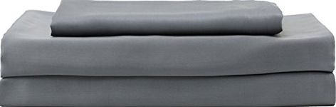 Hotel Sheets Direct 100% Viscose Derived from Bamboo Sheets Set Twin - Cooling Bed Sheets with 1 Pillowcase- Breathable, Moisture Wicking & Silky Soft Sheets Set- Dark Grey