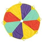 THE TWIDDLERS - Rainbow Parachute Play Tent, 6ft / 182.9 cm with 8 Reinforced Handles - Ignites Kids' Imagination with Seamless Assembly - Perfect for Nurseries and Outdoor Playtime