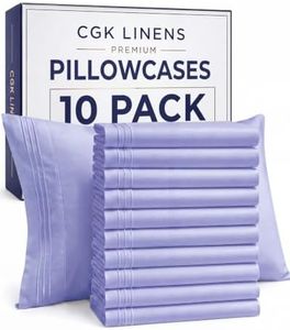 King Pillow Cases Set of 10 - Ultra Soft Hotel Quality Pillowcase Covers - Comfy & Wrinkle Free - Shrink, Stain and Fade Resistant - Soft, Machine Washable Pillow Protectors - 10 Piece Set - Lavender