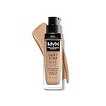 NYX Professional Makeup Can't Stop Won't Stop Full Coverage Foundation, Long Lasting, Waterproof, Vegan Formula, Matte Finish, Shade: Soft beige