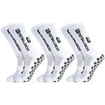 3 Pairs Non Slip Sport Soccer Socks Anti Slip Football Grip Socks Unisex Athletic Sports Socks with Rubber Dots Breathable Basketball Socks for Football Volleyball Yoga Running Trekking Hiking