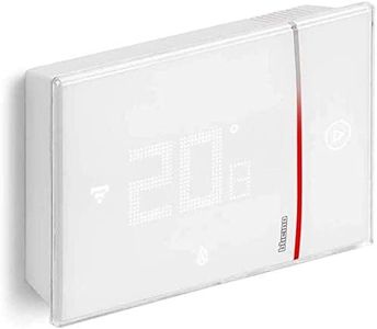 Bticino XW8002WE Thermostat connecté WiFi, New Smarther2 with Netatmo, Couleur Blanche, contrôle de température (Froid et Chaleur) de la Maison à Distance, Surface, 2 Fils