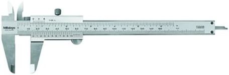 Mitutoyo 530-104 Vernier Calipers, Stainless Steel, for Inside, Outside, Depth and Step Measurements, Metric, 0"/0mm-150mm Range, Plus /-0.05mm Accuracy, 0.05mm Resolution, 40mm Jaw Depth