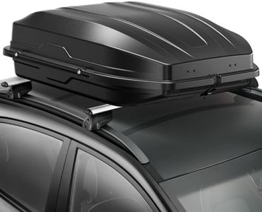 DNA MOTORING Rooftop Cargo Box, 13 Cubic Ft 110 lbs Capacity, Car Top Cargo Carrier Hard Shell Weatherproof Lockable Heavy Duty Car Top Storage Case Roof Box, 56.3" L x 36.8" W x 16.25" H, PT-ZTL-8188