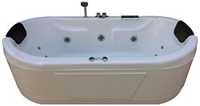 MADONNA Intimate 6 ft Acrylic Bath Tub with Whirlpool Massage, Back Massager and Filler System