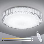 OOWOLF Ceiling Light for Bedroom, 40W Dimmable Ceiling Light,3000K-6500K 4200LM LED Ceiling Lights,Remote Control,Memory & Timing Function,Night Light Mode, Ø40cm×H8cm