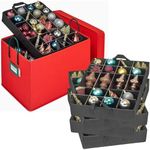 HOLDN’ STORAGE Underbed Christmas Ornament Storage Container Box with Dividers – Convenient Durable 4 Individual Removable Trays Fits Up to 96-3” Ornaments.