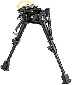 CVLIFE 6-9 Inches Rifle Bipod, Bipods for Rifles Pivot Tilt Bipod with Adapter Compatible with M-Rail Bipod for Rifle Stability and Target Shooting Black