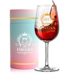 VOMEP 50TH Birthday Gifts for Women, Vintage 1974 Personalised 50th Wine Glass, 50 Years Old Birthday Decorations For Women, Funny 50 Bday Gifts Idea For Her Wife Friends Sister Mom-Turning 50 Present