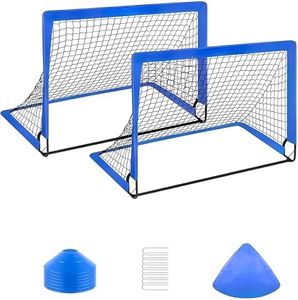 Kids Soccer Goals 90cm*120cm, 2 Pack Pop Up Football Nets for Backyard、Indoor and Outdoor Sport Training, with Portable Carrying Bag