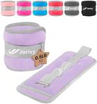 Ankle Weights, Wrist Leg Arm Weights for Women Men with Adjustable Straps, Strength Training Weighted for Jogging, Running, Walking, Fitness, Gym Workout - 1LBS Pair (0.5 LB Each Weight) Purple