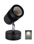 Mufasa 9 Watts Black Body LED Spot Focus Wall Light 13Cm Height (Indoor Use Only) (White, Aluminium Body)