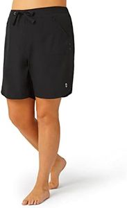 Free Country Women's Plus Size Bermuda Board Short II Black 1X