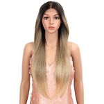 Style Icon Easy-360 Lace Wigs 28" Free Part Lace Frontal Wigs Long Straight Wig Synthetic Wig (28 Inch, SOP22613)